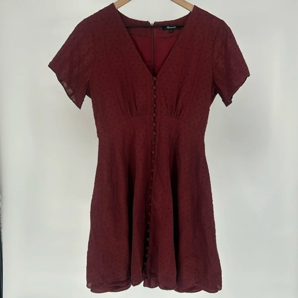 Madewell Burgundy Mini Dress - Picture 2 of 12